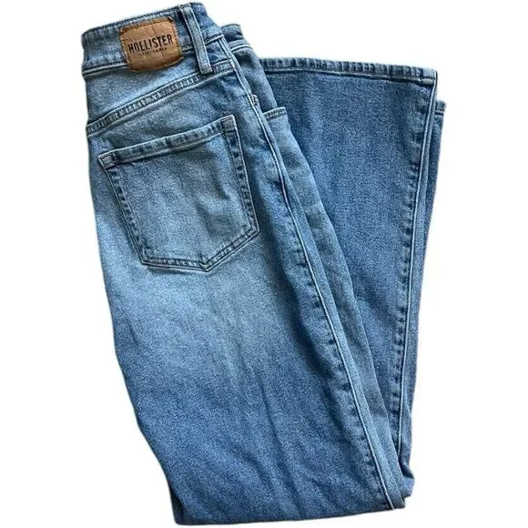 Womens Hollister Ultra High-Rise Light Wash Dad Jeans - Sz 3 - Picture 7 of 7